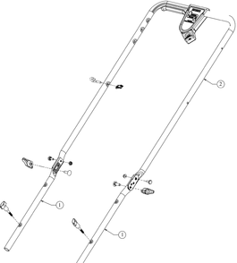 Handle Assembly Diagram and Parts List for SC500EZ (12ACC6S6756)(2016) Cub Cadet Lawn Mower